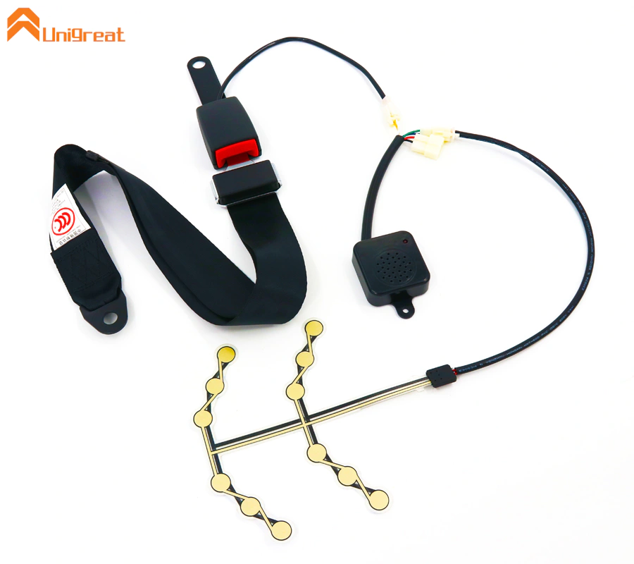 School bus seat occupancy pressure sensor with safety belt SeatBelt Seat life belt voice sound speaker alarm alert warning