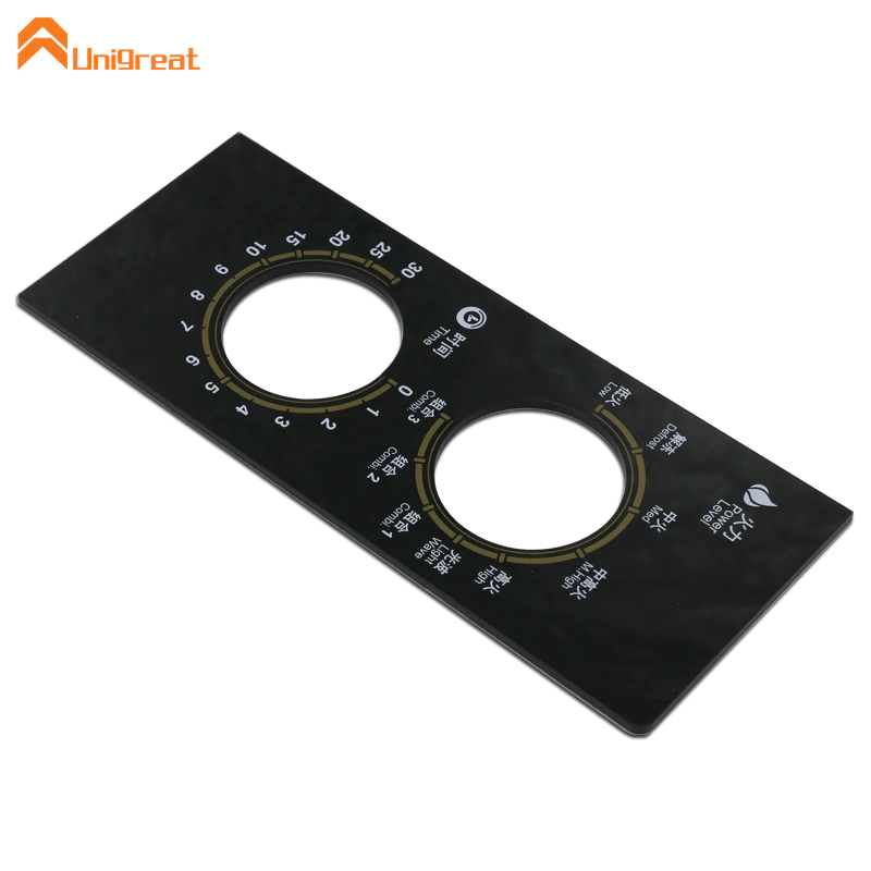 For rotary knob capacitive touch control switch use acrylic PMMA scale calibration panel pad cover board faceplate