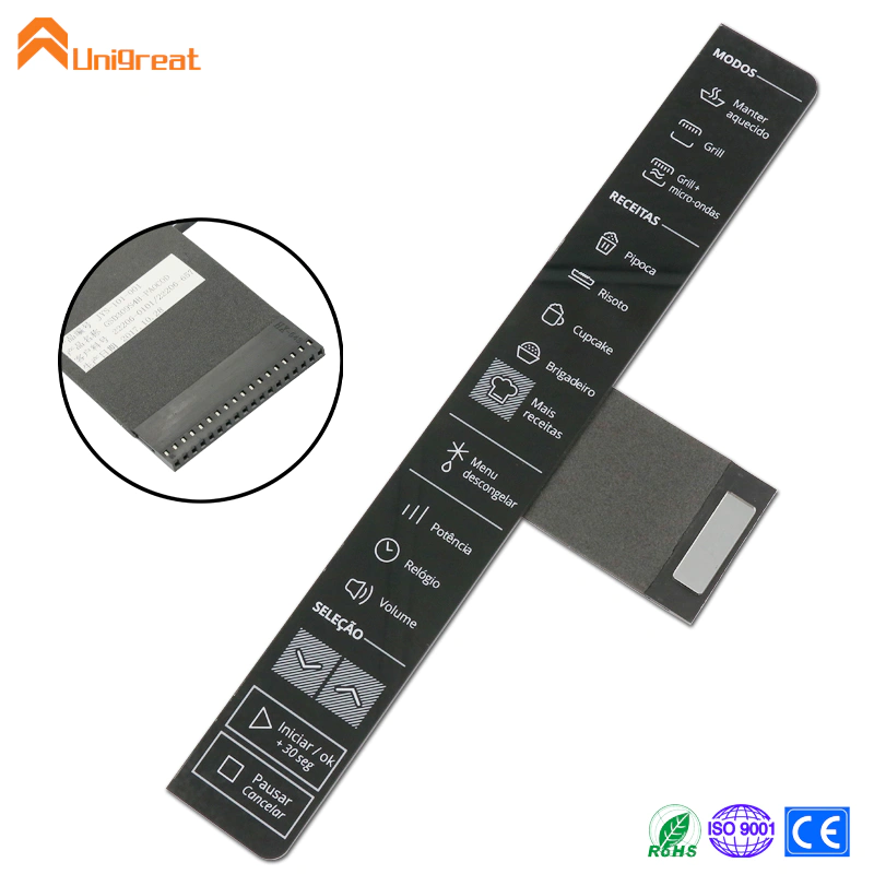 Hot sell front panel power switch capacitive touch membrane switch for household appliances