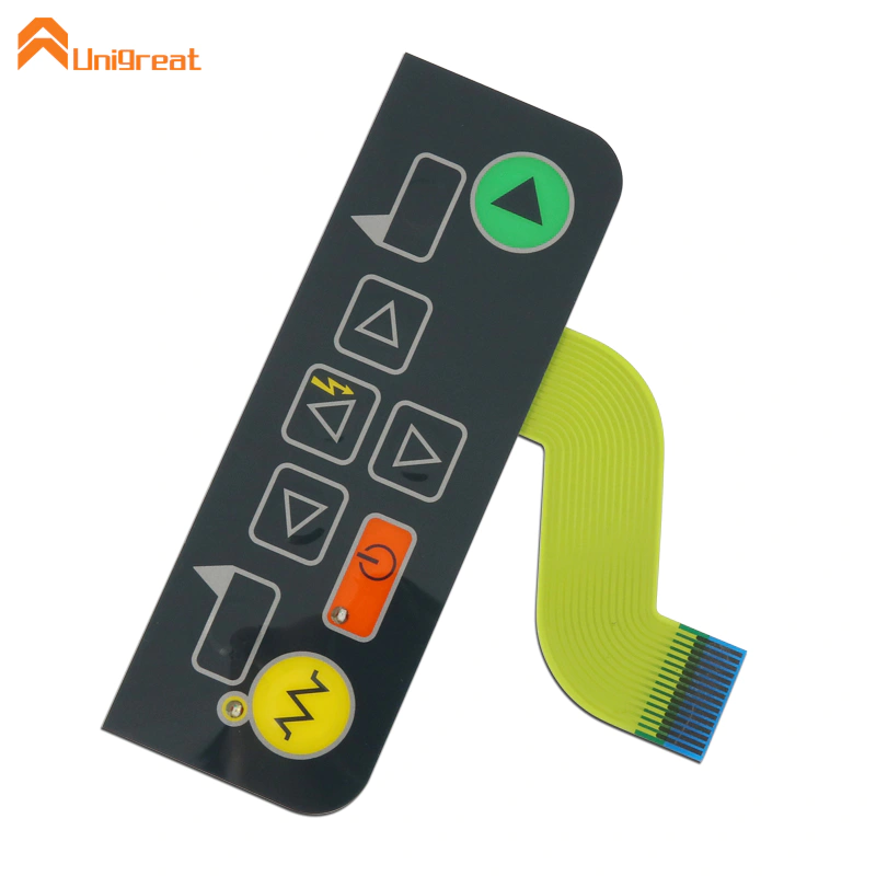 Arrow keys keyboard cover Autotex PET material 3M adhesive label poly sticker custom tactile Led membrane keypad switch panel
