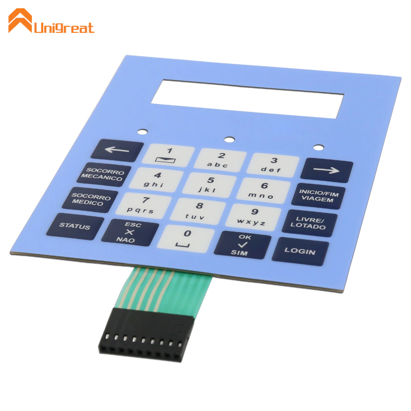 4X5 5X4 array embattle tactile push button metal dome membrane switch keyboard pad panel