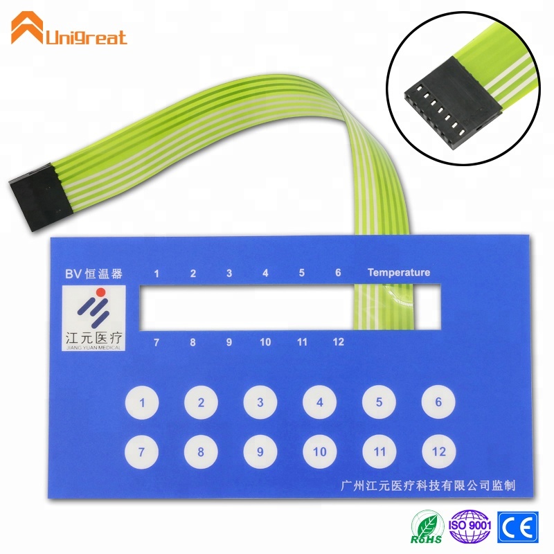 numerical panel button switch membrane keypad for instrumental panel