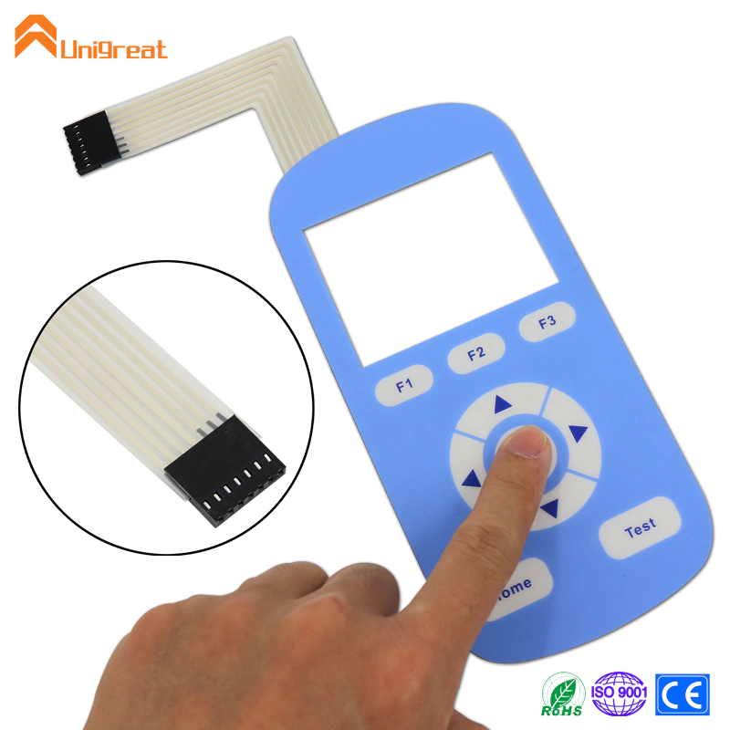 Customized thermostable flexible touch screen tactile buttons membrane switch vivid alphanumeric keypad