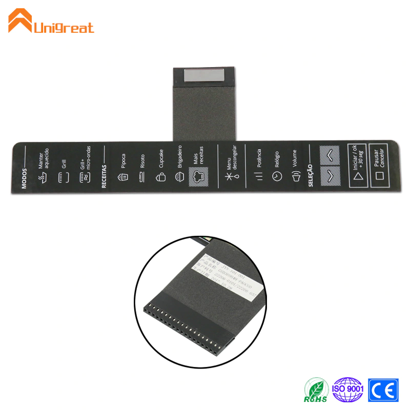 Decorative acrylic panels touch screen switch board for washing machine