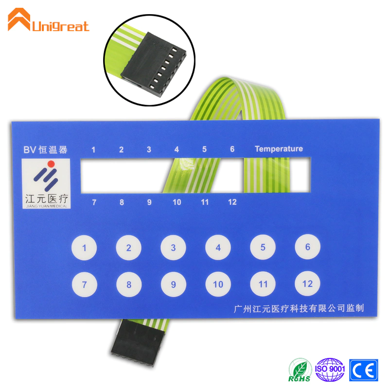 East West South Asia Japan Japanese Korea Korean high best quality blue membrane switch keypad panel pad label prototype