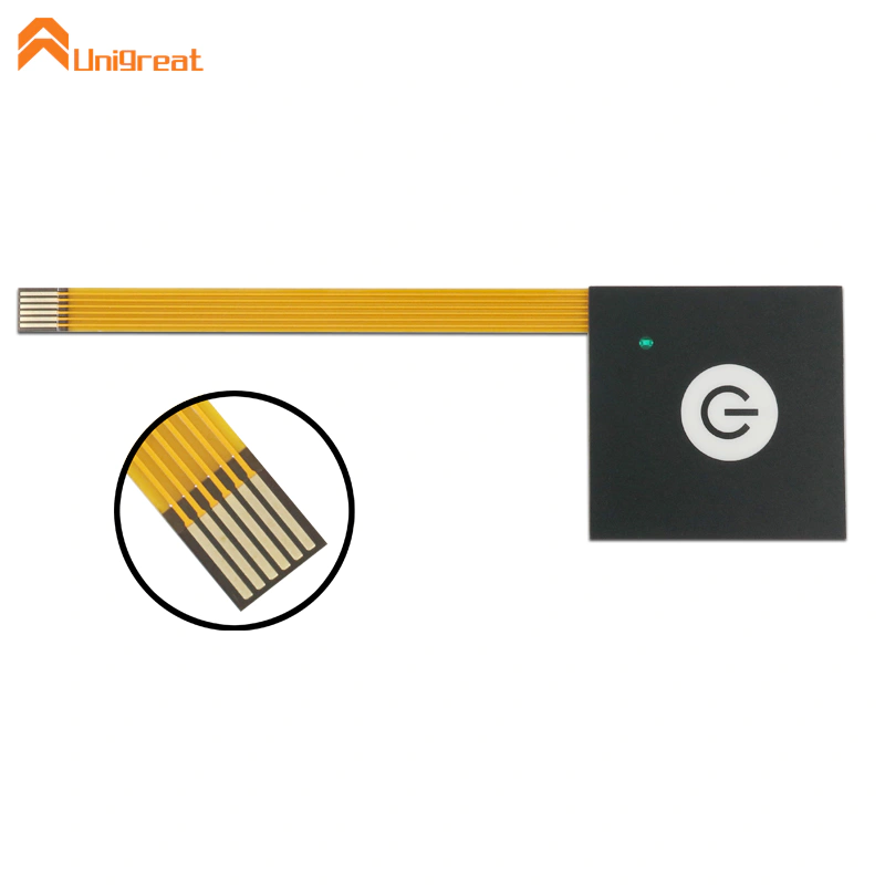 One 1 single press button led membrane switch for equipment