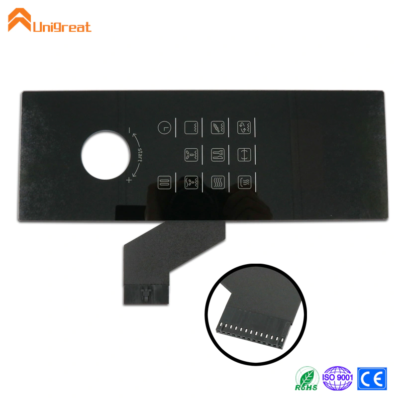 China factory made sensitive sensor membrane panel capacitance touch switch acrylic tempered glass overlay