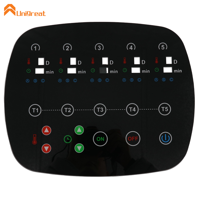 Custom flat touch PMMA capacitive membrane keypad switch panel