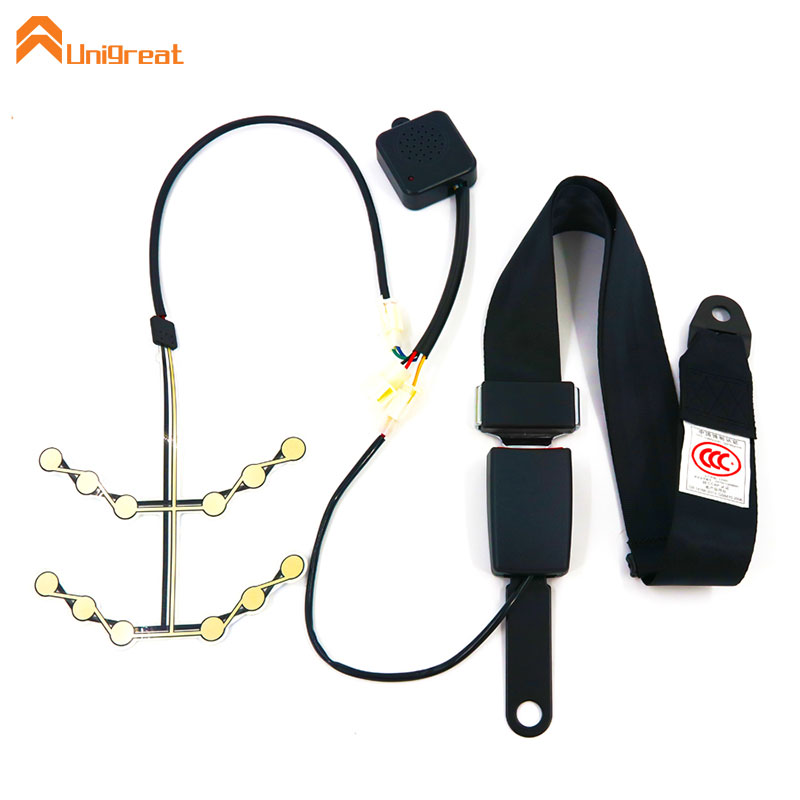 School bus seat alarm system with pressure sensor buckle